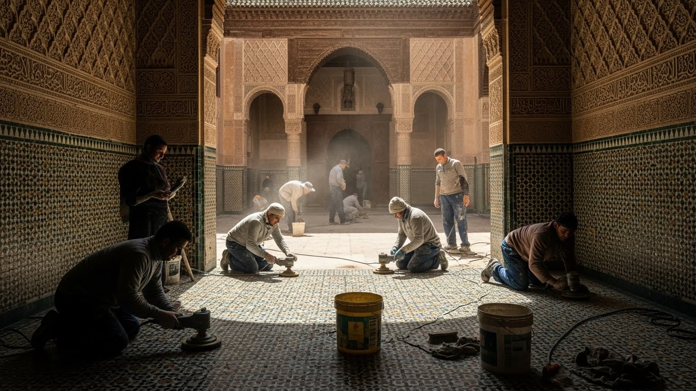 جلي بلاط بالمدينة المنورة