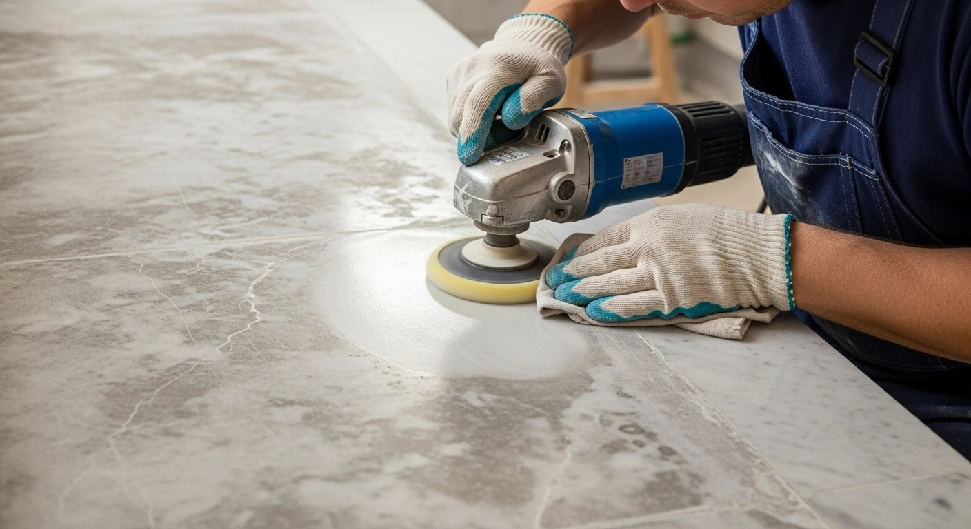 تلميع الرخام الباهت