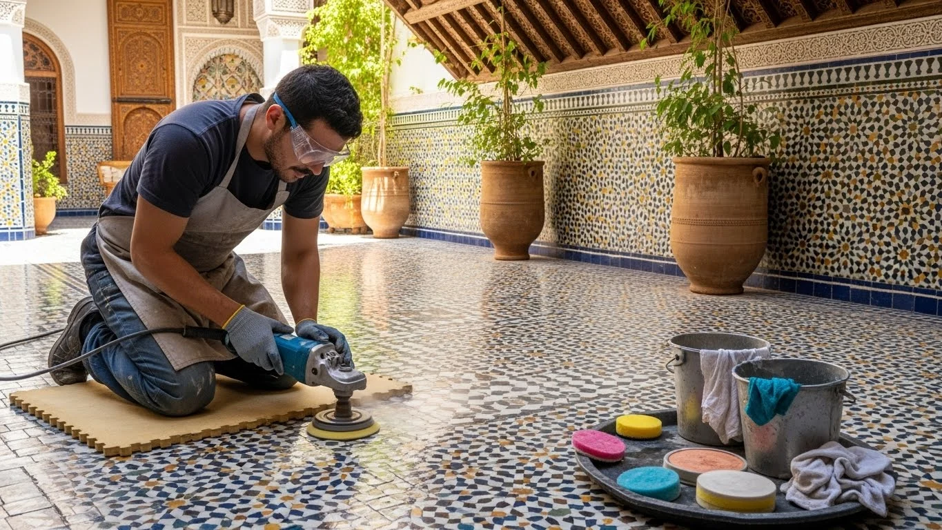 جلي بلاط بالمدينة المنورة