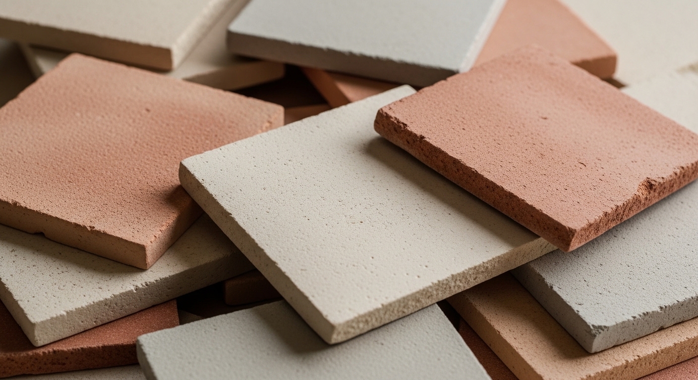 البلاطات الخزفية هي قطع من